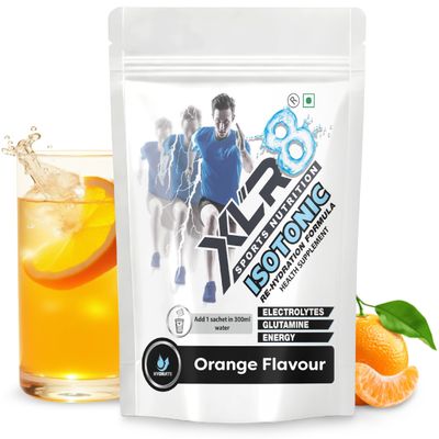 XLR8 Isotonic Energy Drink Electrolyte Rehydration Formula, Orange (Pack of 15)
