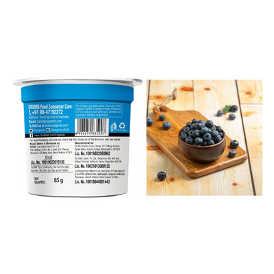 Epigamia Greek Yogurt- Natural (85g) & Blueberry (125g) Combo