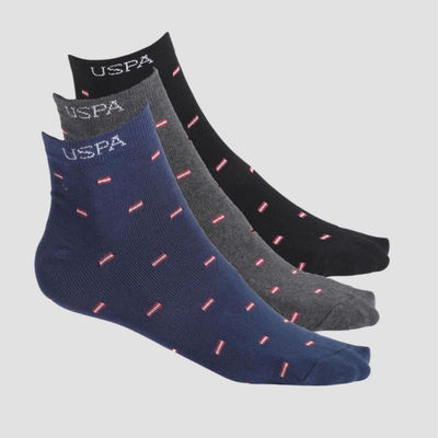 U.S. Polo Assn. | Socks Pack of 3 | I646 | Navy, Black and Grey