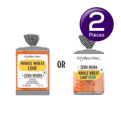 The Baker's Dozen 100% Whole Wheat Bread - No Palm Oil No Preservative 450 g X 2 Combo