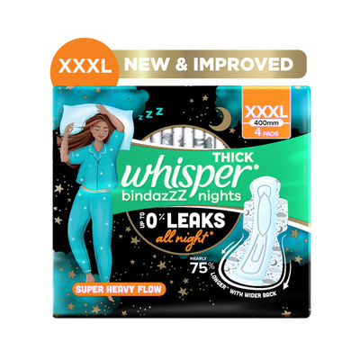 Whisper Bindazzz Nights XXXL Sanitary Pads