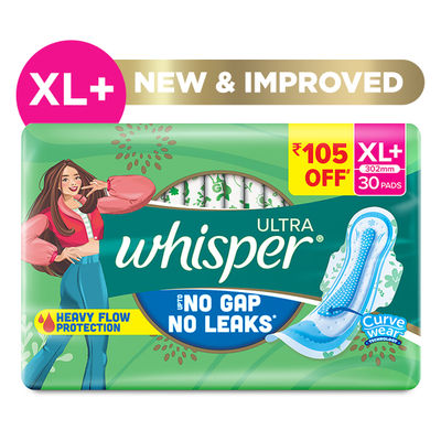 Whisper Ultra Clean XL+ Sanitary Pads