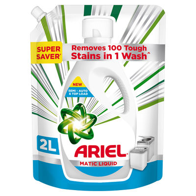 Ariel Liquid Detergent Top Load | Stain Removal in Washing Machine