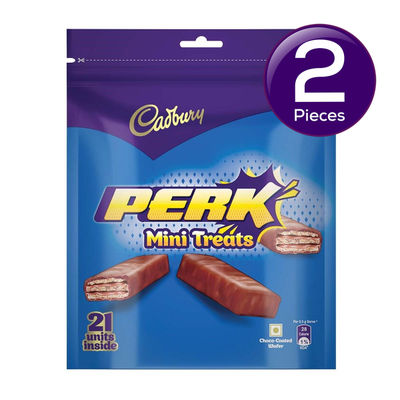 Cadbury Perk Mini Treats Chocolate coated Wafers 115.5 gms Combo
