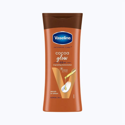 Vaseline Cocoa Glow Serum In Lotion, 100% Pure Cocoa & Shea Butter for Glowing & Soft Skin