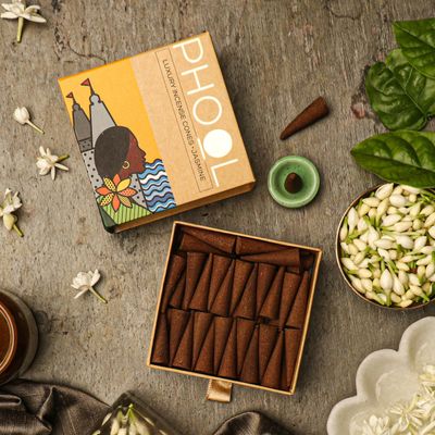 Phool Jasmine Dhoop Cones 100% Natural Certified