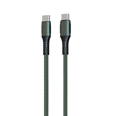 Portronics Konnect C Square, 3A Type-C To Type-C Cable - Green
