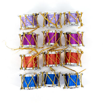Picfest Tree Decor Drums 2.5Cm 12Pc