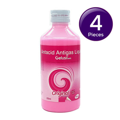 Gelusil MPS Original Oral Liquid Mint Sugar Free 200 ml X 4 Combo