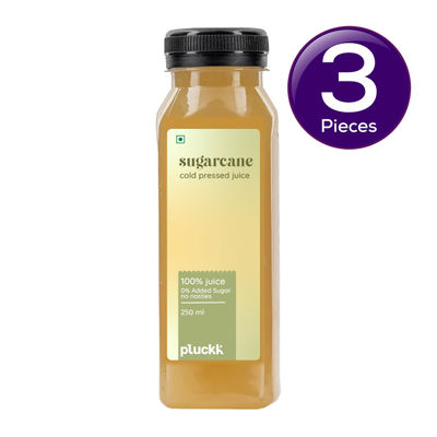 Pluckk 100% Fresh Sugarcane Juice 250 ml X 3 Combo
