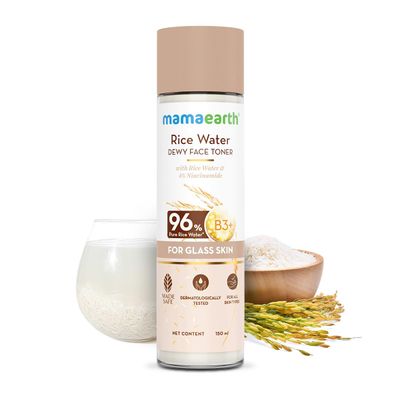 Mamaearth Rice Water Dewy Face Toner With Rice Water & 4% Niacinamide For Glass Skin Men & Women