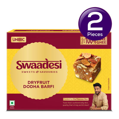Desi Ghee Dryfruit Dodha Barfi By Unibic 180 g Combo