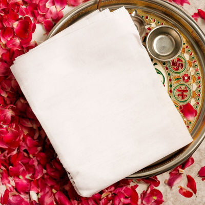 Divine Vibes Pooja Cloth 1.25 Meter - White