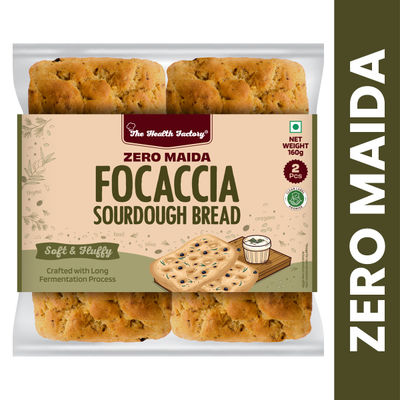 The Health Factory Zero Maida Focaccia Sourdough Bread
