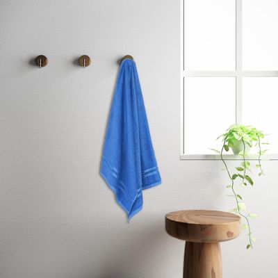 Welspun Solid Navy Blue 100% Cotton Quik Absorbent Bath Towel For Men And Women
