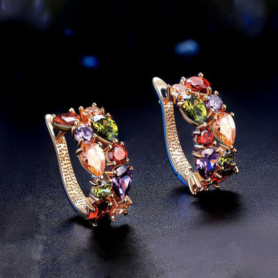 YouBella Valentine Gifts:Gracias Collection Exquisite Rose Gold Plated Earrings for Women and Girls