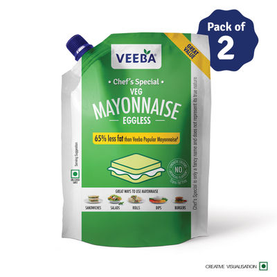 Veeba Chef's Special Veg Mayonnaise Eggless (875g) Combo | Pack of 2