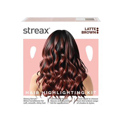 Streax Hair Colour Highlighting Kit Latte Brown For Women