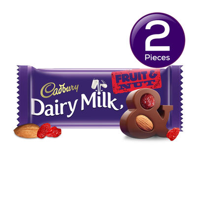 Cadbury Dairy Milk Fruit & Nut Chocolate Bar 80 g Combo