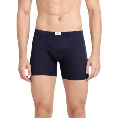 Pepe Jeans Men's Solid Cotton Trunk | Blue - L