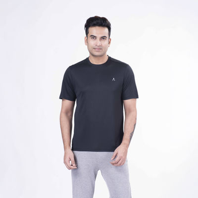 Actimaxx Men Solid Round Neck Chest Logo Dri-Fit T-shirt | Pack Of 2 | XXL | Colour May Vary