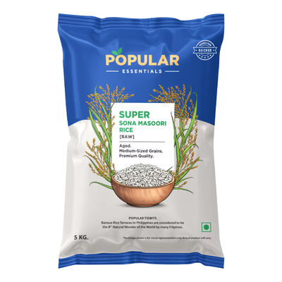 Popular Essentials Super Sona Masuri Raw Rice