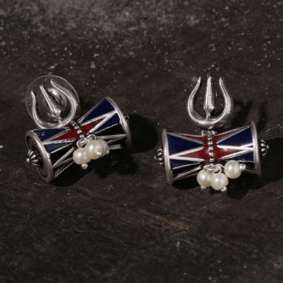 Voylla Moksha Damru Trishul Earrings
