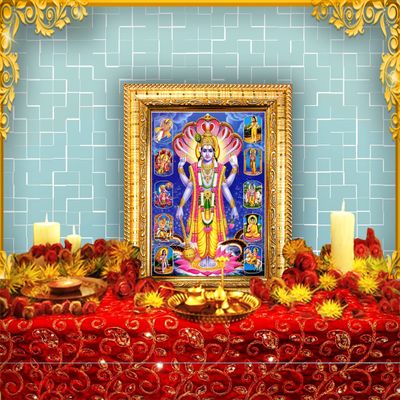 Divine Vibes Vishnu Deity Photo