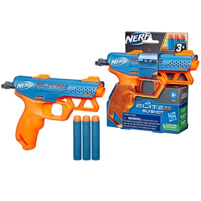 Nerf Elite 2.0 Slyshot Blaster: Compact Foam Dart Shooter for Fun Play