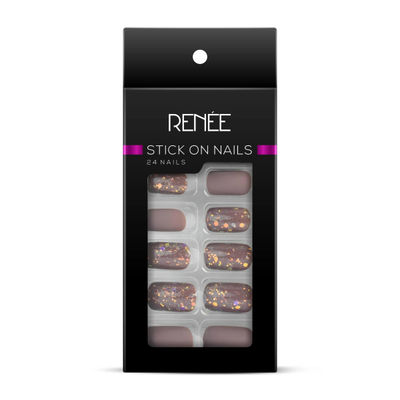 Renee Stick On Nails Dn 04| 24 Reusable Artificial Fake Nail Set