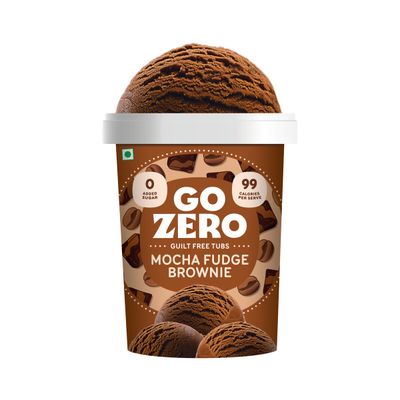 Go Zero Mocha Fudge Brownie High Protein Guilt Free Ice Cream Tub