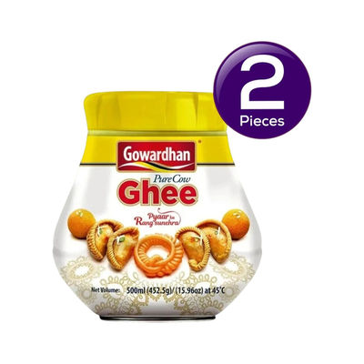 Gowardhan Pure Cow Ghee | Jar 500 ml Combo