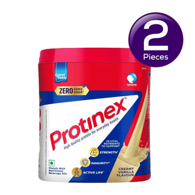 Protinex Creamy Vanilla Nutritional Drink Mix (Container) 400 g X 2 Combo