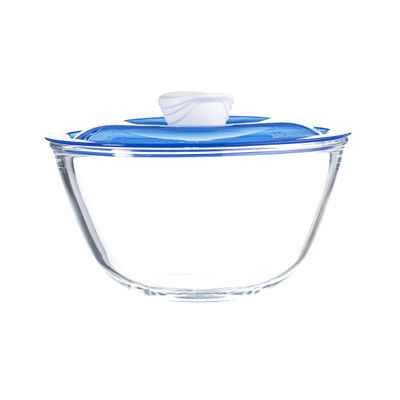 Sanjeev Kapoor Kingston High Borosilicate Mixing Bowl -Bluelid 1 L - Set Of 1 Pcs