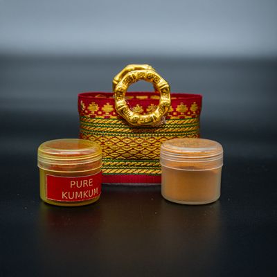 Swaha Haldi & Kumkum - Maroon - Basket Sachet