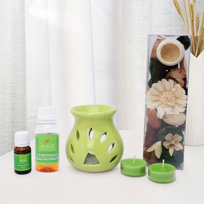Auradecor Aromatheraphy Premium Gift Set With Potpourri & Reed Diffuser - Assorted