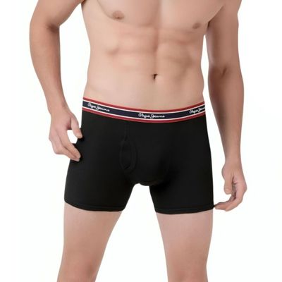 Pepe Jeans Cotton Men's Trunks - S | Sweat-resistant | Solid | Black