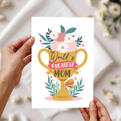 Happy Mail World's Greatest Mom Trophy Card