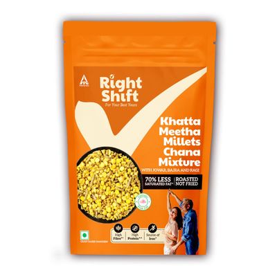 Right Shift ROASTED Khatta meetha Millets Channa Mixture | 70% Less Sat Fat