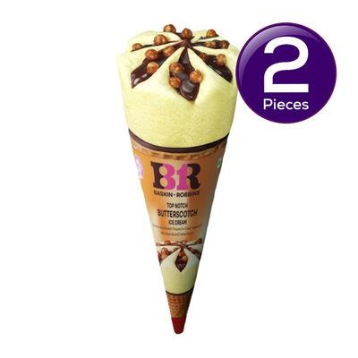 Baskin Robbins Top Notch Butterscotch Ice Cream Cone 110 ml Combo