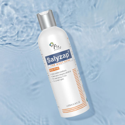 Fixderma Salyzap Body Wash with 2% Salicylic Acid | For Body Acne & Exfoliation
