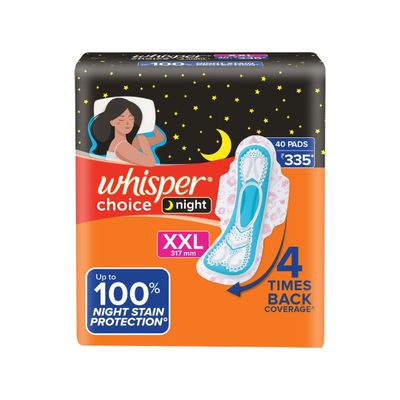 Whisper Choice Nights XXL Sanitary Pads