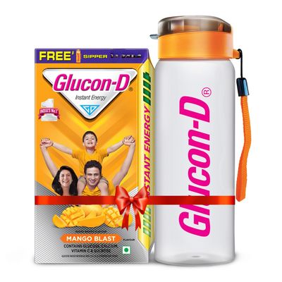 Glucon D Mango Blast Glucose Powder - Free Sipper