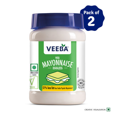 Veeba Veg Mayonnaise Eggless (250g) Combo | Pack of 2