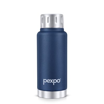 Pexpo Cameo Hot & Cold Stainless Steel Water Bottle - 300 ml | Denim Blue