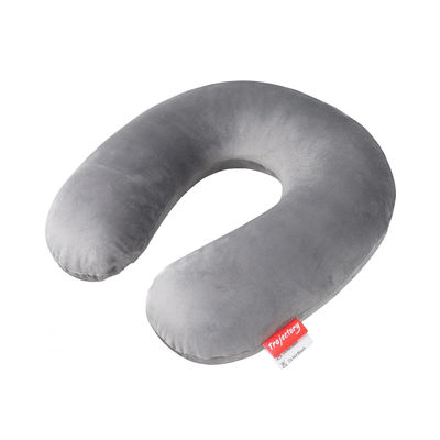 Trajectory Unisex Solid Polyester Neck Pillow | Grey - One Size
