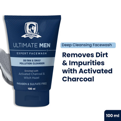 The Beard Story Face Wash With Activated Charcoal Deep Cleansing Pollution Control & Oil Absorption