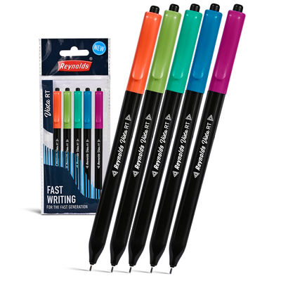 Reynolds Vista Retractable Ball Pen Set (5 Blue Pens)