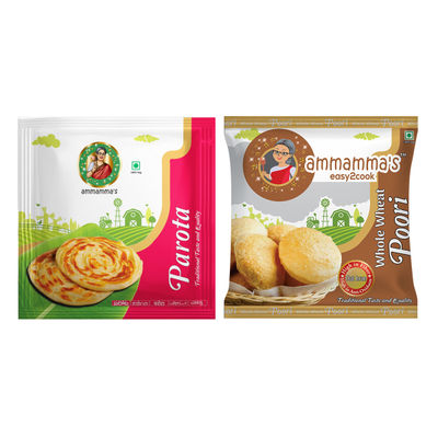 Ammamma'S Parota (5pc) & Ammamma'S Poori (10pc) Combo