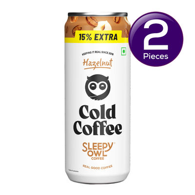 Sleepy Owl Cold Coffee Can - Hazelnut 200 ml Combo